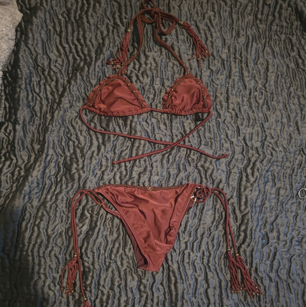 ViX Rope Braid Triangle-Top Side-Tie Bikini XS - Picture 2 of 11